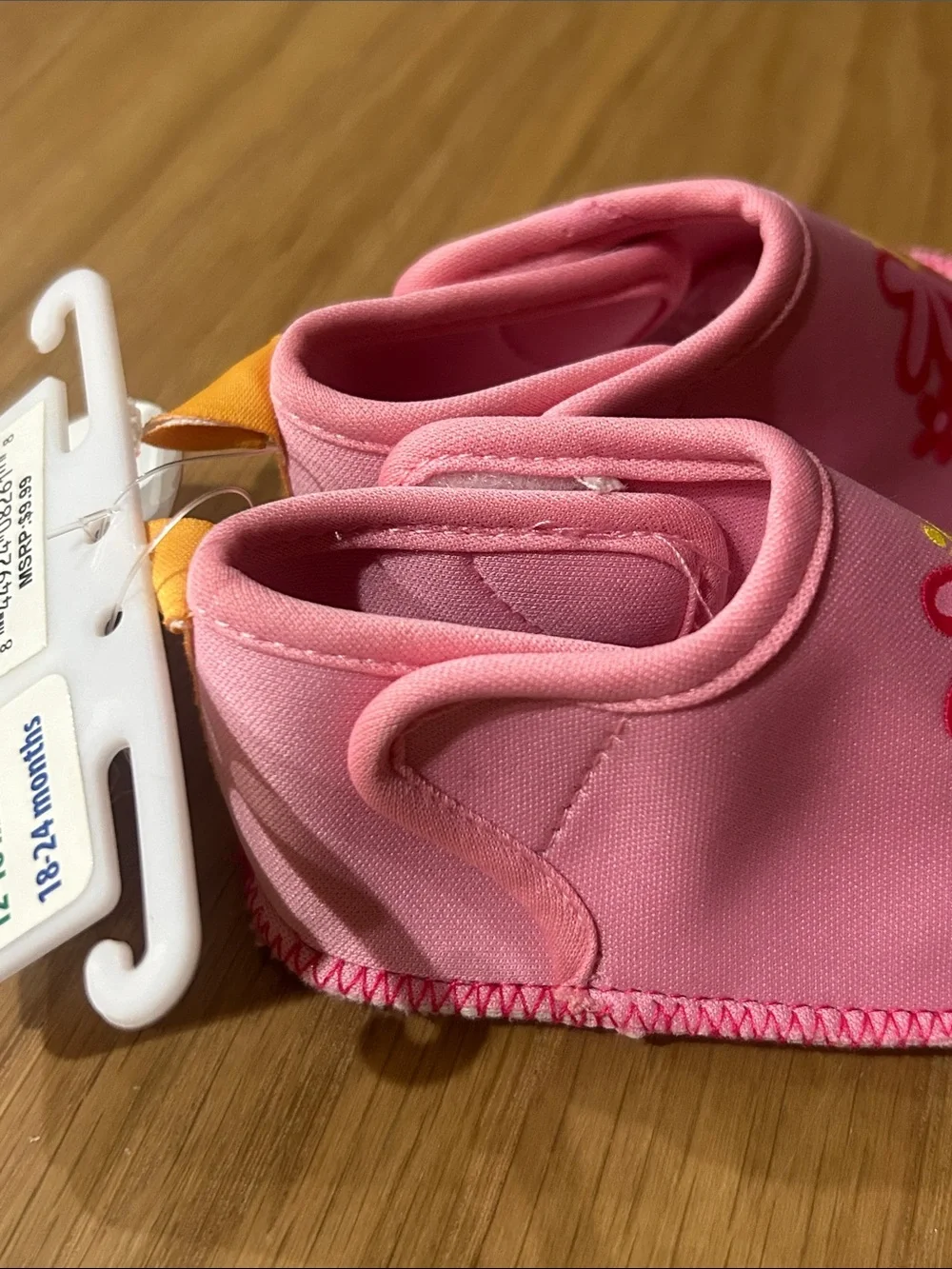 Skidders Pink Hibiscus Water Grip Shoes for Babies (6-12 Months)